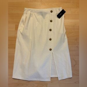 Robert Louis Cream Linen Skirt